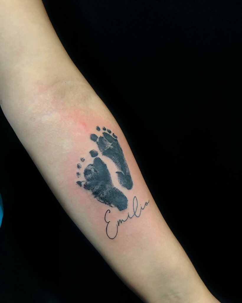 11+ Tattoo For My Son Ideas That Will Blow Your Mind! 18 Footprint Tattoo