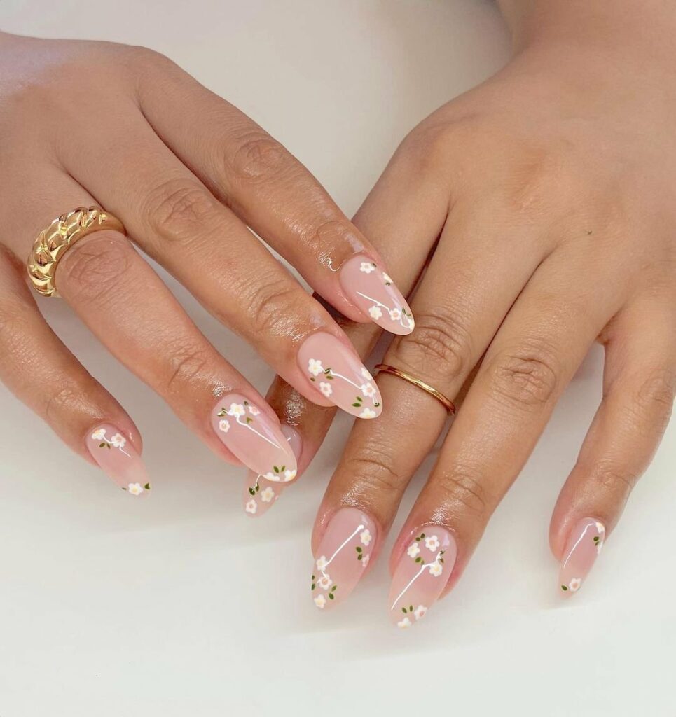 Shine Bright with 50 Rose Gold Nail Designs for 2024 42 For the Love of Subtle Sequin Accents
