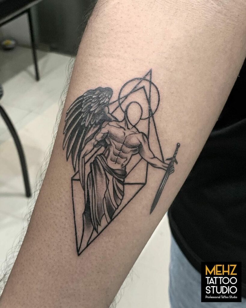 14+ Guardian Angel Tattoo Ideas You Have To See To Believe! 14 Forearm Guardian Angel Tattoos