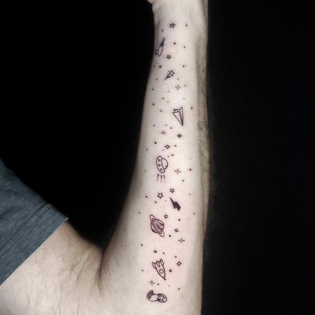 10+ Galaxy Tattoo Ideas That Will Blow Your Mind 13 Forearm Universe Tattoo Designs
