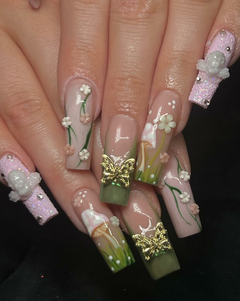 40 Latest New Year’s Nail Art Ideas To Try In 2024 27 Forest