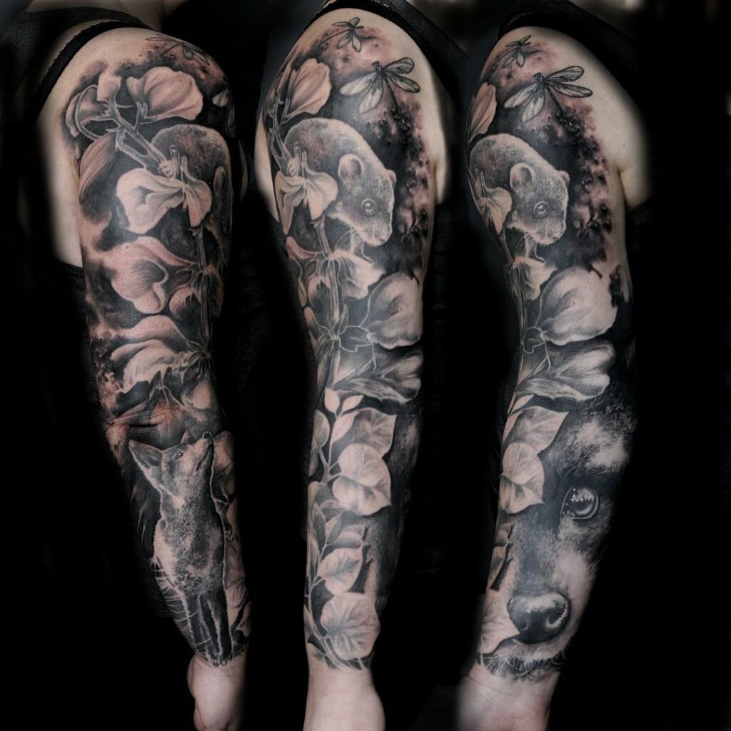 11+ Nature Tattoo Sleeve That Will Blow Your Mind! 8 Forest Sleeve Tattoo