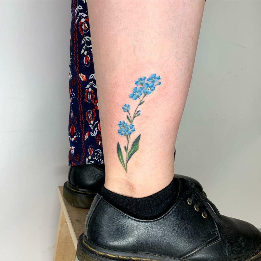 11+ Flower Tattoo For Men That Will Blow Your Mind! 17 Forget me not flower tattoo