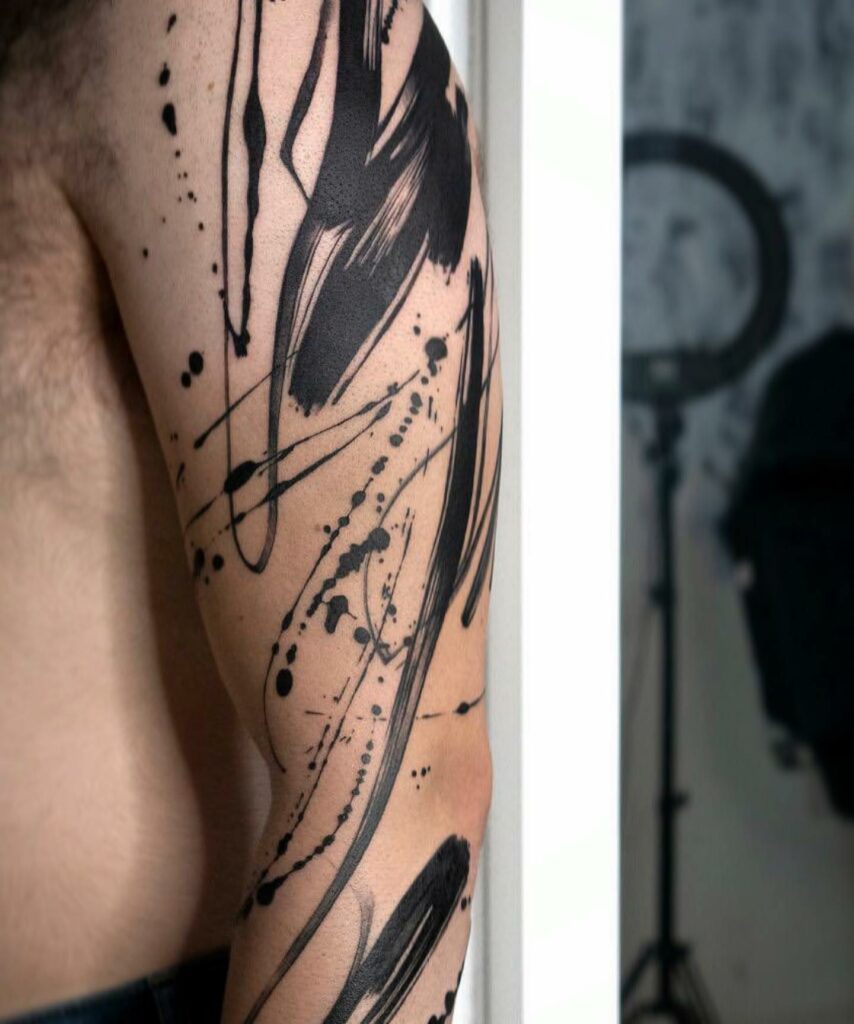 10+ Gap Filler Tattoo Filler Ideas That Will Blow Your Mind! 18 Freehand Abstract Tattoo Filler