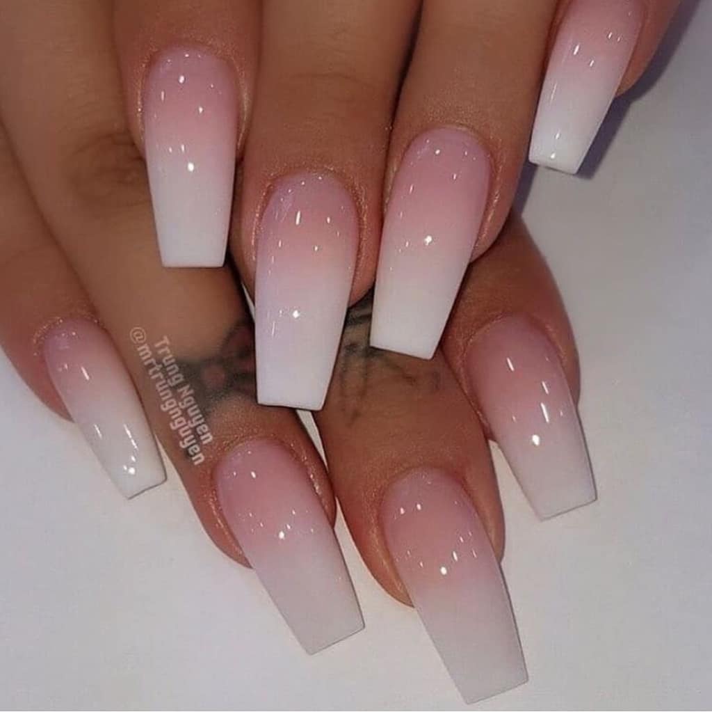 Charming Pink and White Ombre Nail Ideas for 2024 💗 10 French Ombre Pink Ombre Nails