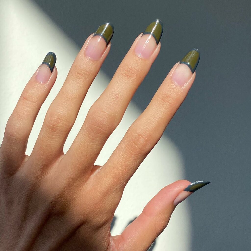 Explore 44 Olive Green Nail Designs in 2024 23 French Tips Revamped