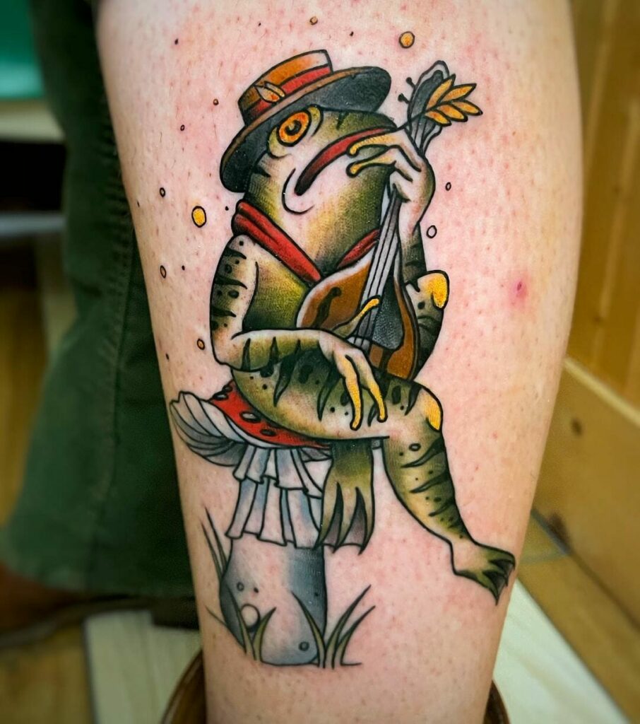 10+ Mandolin Tattoo Ideas That Will Blow Your Mind! 17 Frog Playing Mandolin Tattoo