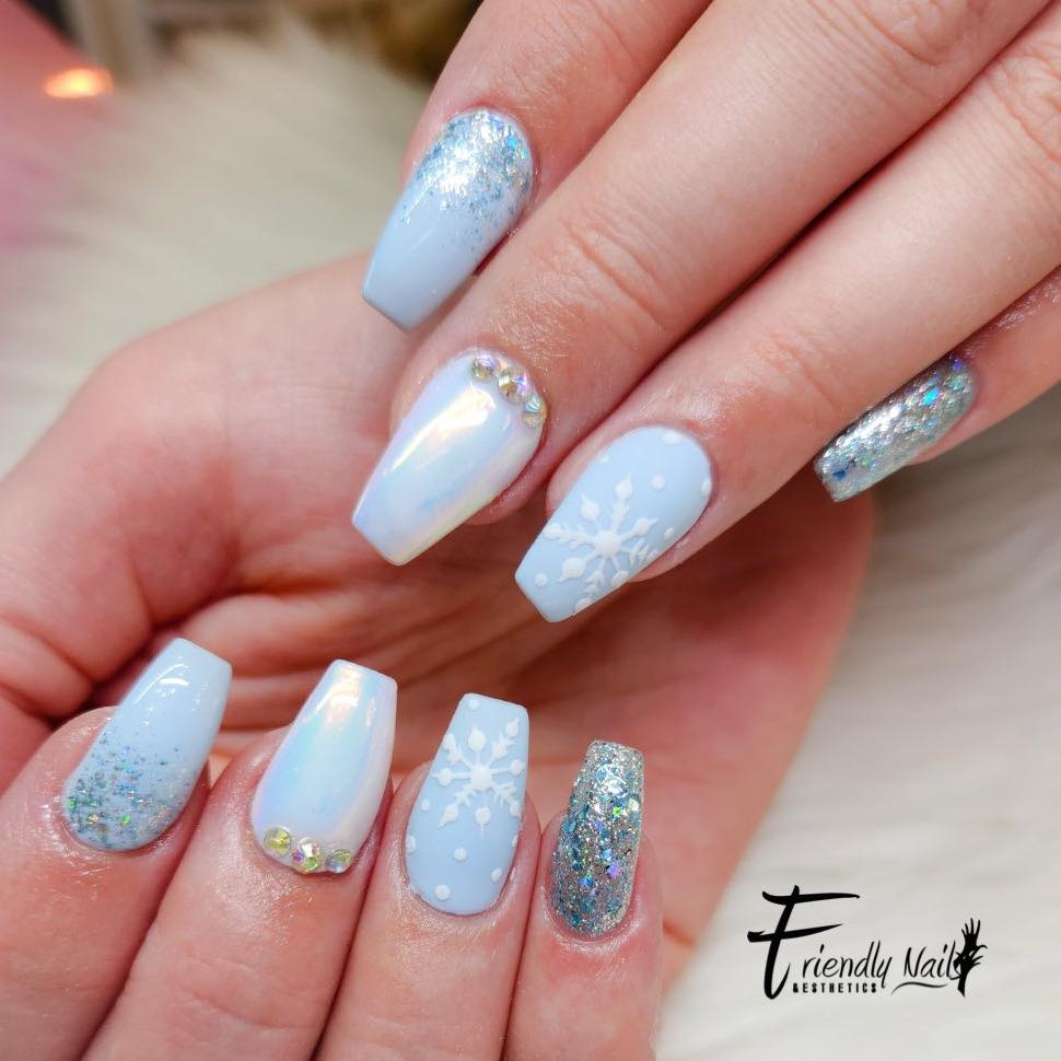 18 Latest Light Blue Nail Designs To Try In 2024! 24 Frosted Elegance