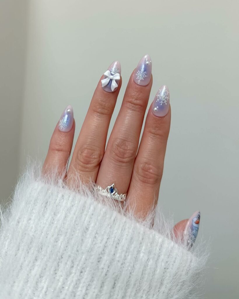 Immerse in Magic with 33 Disney Christmas Nail Ideas in 2024 44 Frozen Inspired Disney Christmas Nails