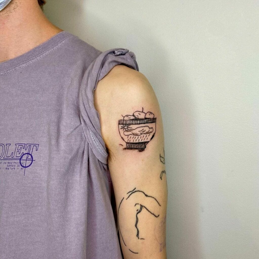 12+ Bowl Tattoo Ideas To Inspire You! 15 Fruit Bowl Shoulder Tattoo