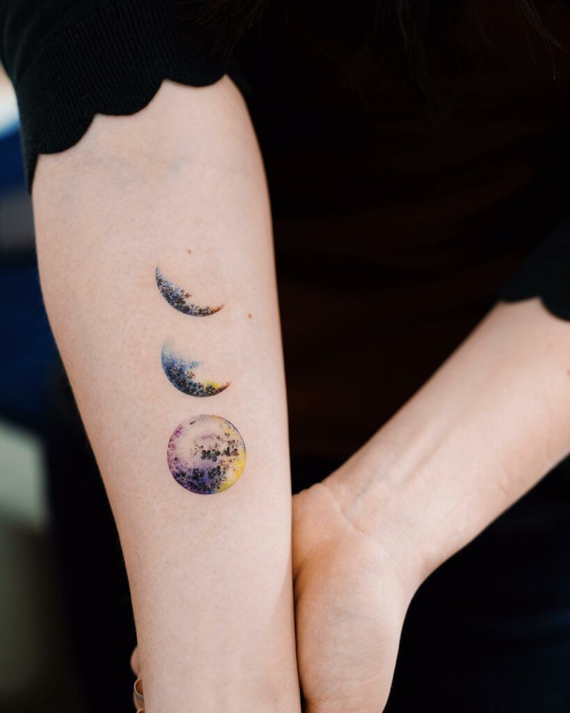 10+ Moon Flower Tattoo Ideas That Will Blow Your Mind! 18 Full Moon Tattoo On The Forearm