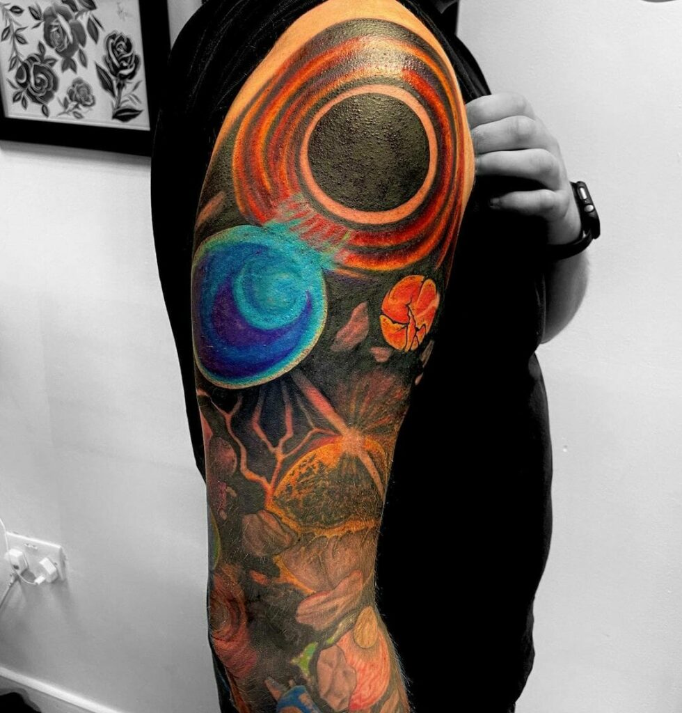 10+ Black Hole Tattoo Ideas You'll Have To See To Believe! 14 Full Sleeve Black Hole Tattoo