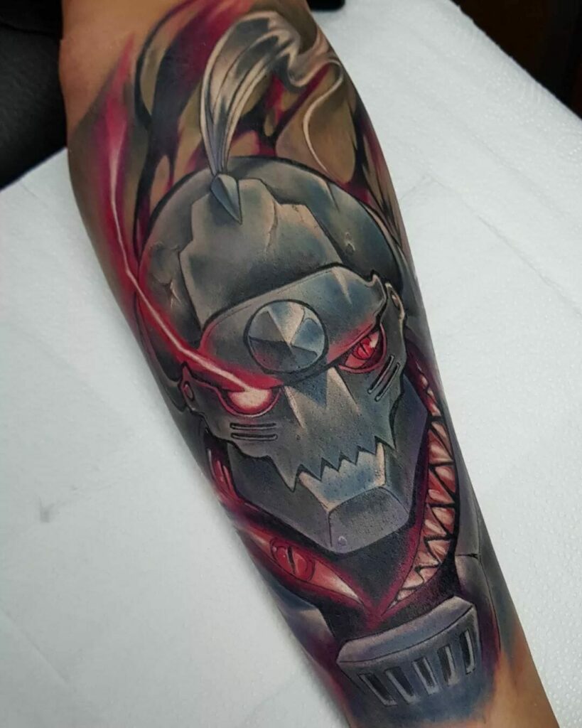 10+ Full Metal Alchemist Tattoo Ideas That Will Blow Your Mind! 13 Fullmetal Alchemist Menacing Alphonse Tattoo