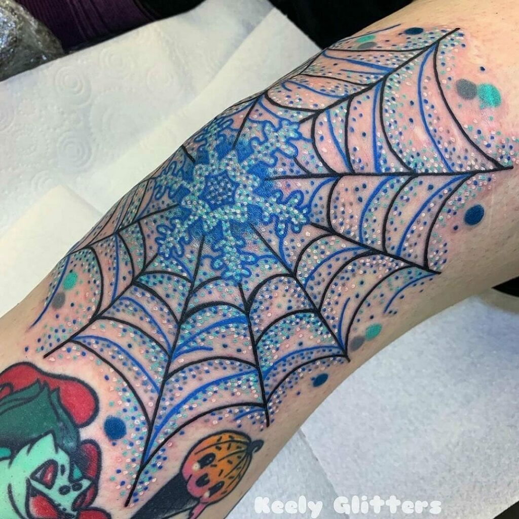 11+ Spider Web Hand tattoo Ideas That Will Blow Your Mind! 12 Fun Spider Web Tattoo On Elbow