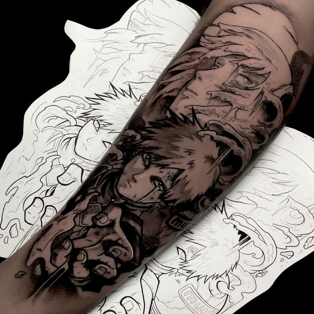11+ Gaaras Tattoo Ideas That Will Blow Your Mind! 12 Gaara's Mother X The Origin Of The Sand Shield Tattoo