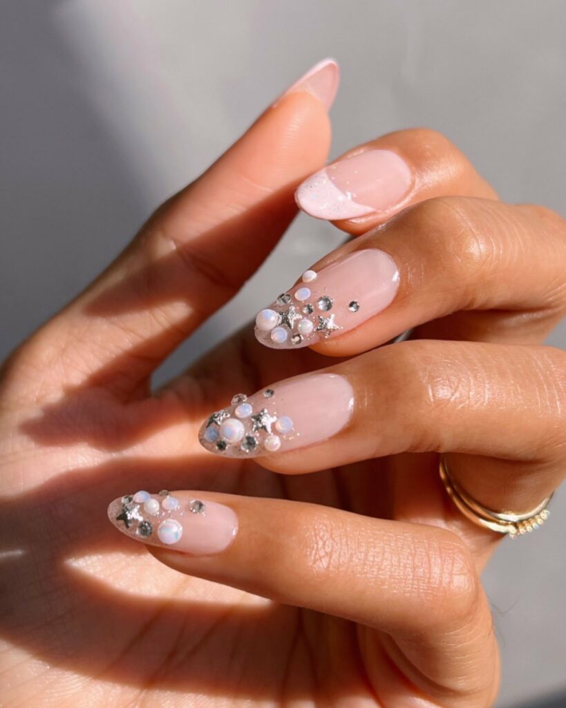 Elegant Pearl Nail Designs to Try in 2024 π 25 Galactic Pearl Sprinkle