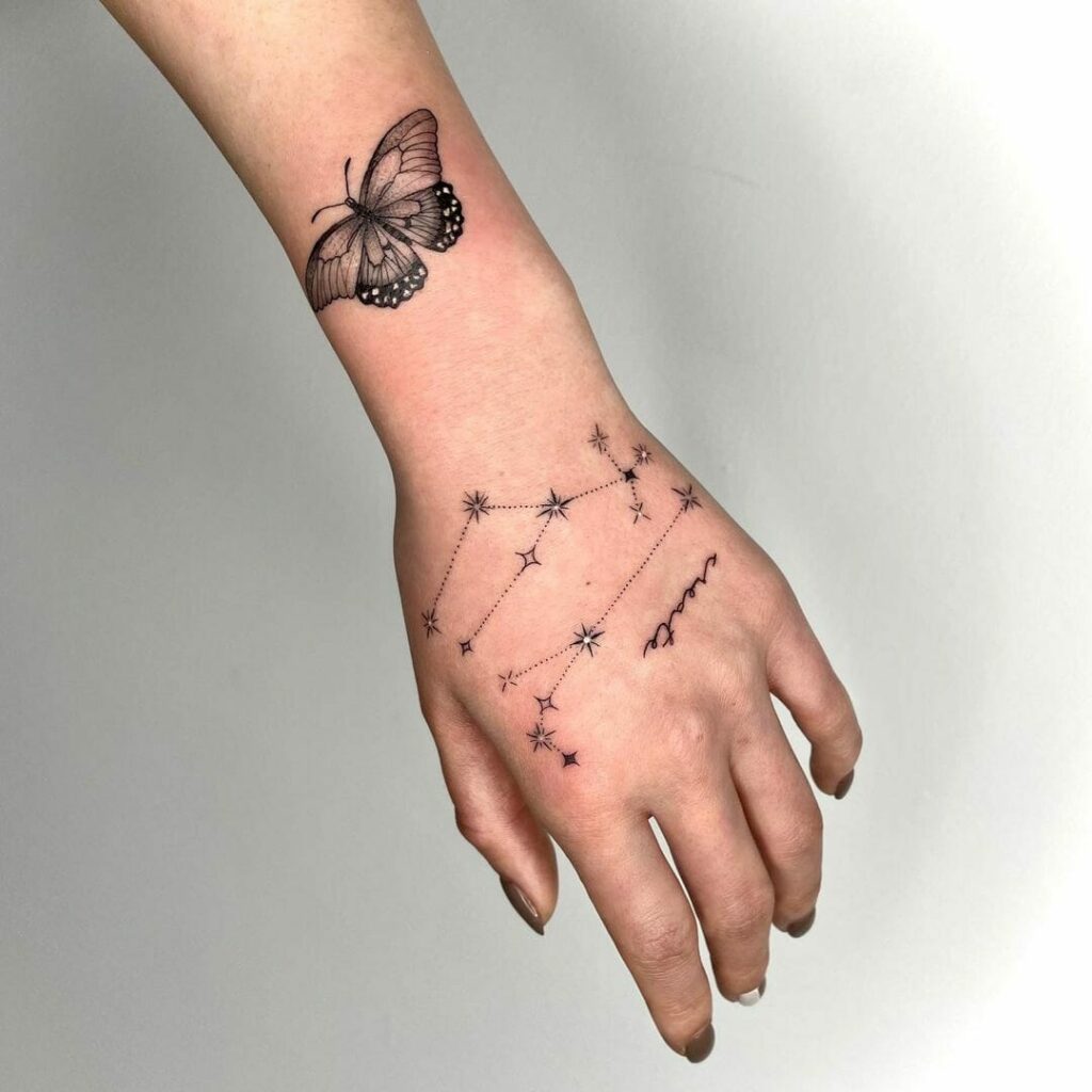 11+ Gemini Constellation Tattoo Ideas You Have to See to Believe! 16 Gemini Hand Constellation Tattoo Art For Men And Women