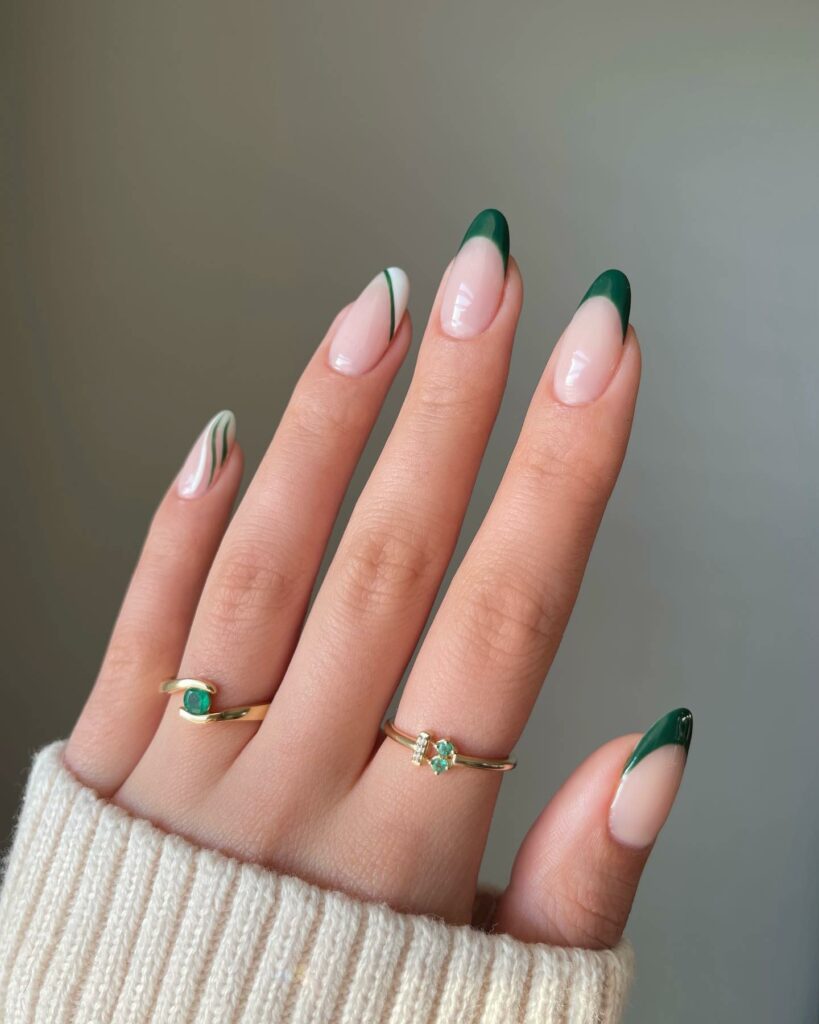 Try in 2024: 50 Latest Neon Green Nail Designs 32 Geode neon green french nails