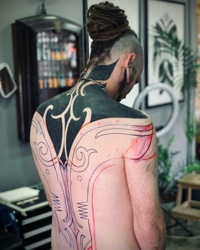 11+ Back Neck Tattoo Men That Will Blow Your Mind! 16 Geometric Back Neck Tattoo Men