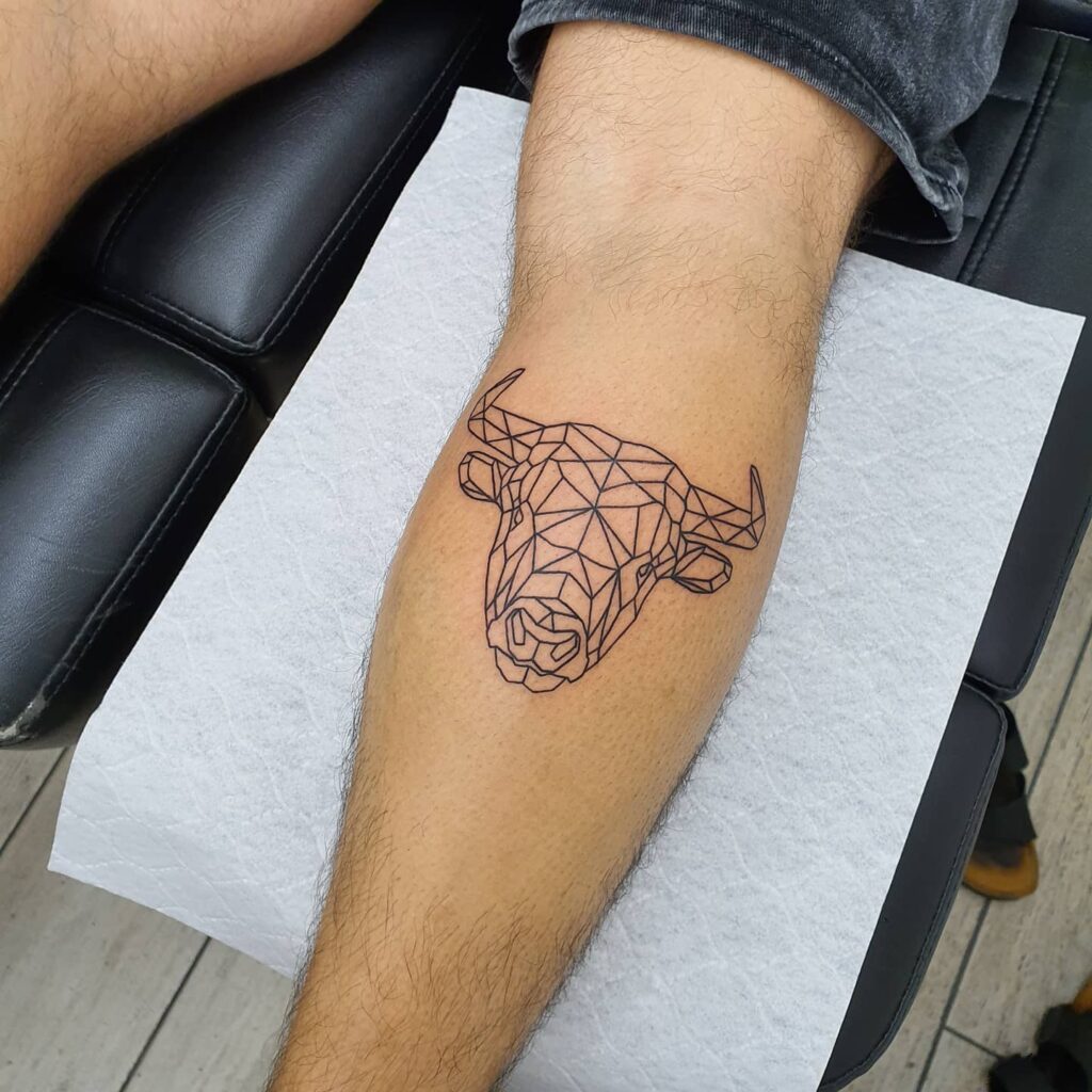 12+ Creative Taurus Tattoos Ideas To Inspire You! 14 Geometric Bull Taurus Tattoos ideas