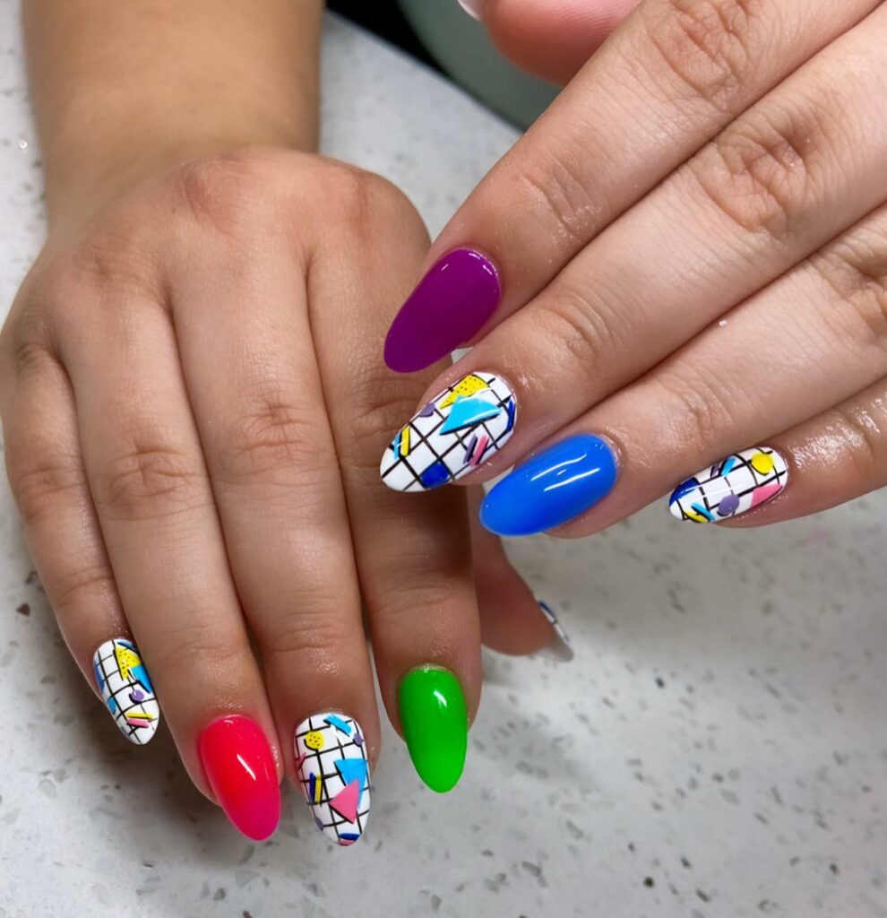 Discover the Hottest Designs of 2024: 30 Latest Dip Powder Nails 36 Geometric Dip Powder Nails