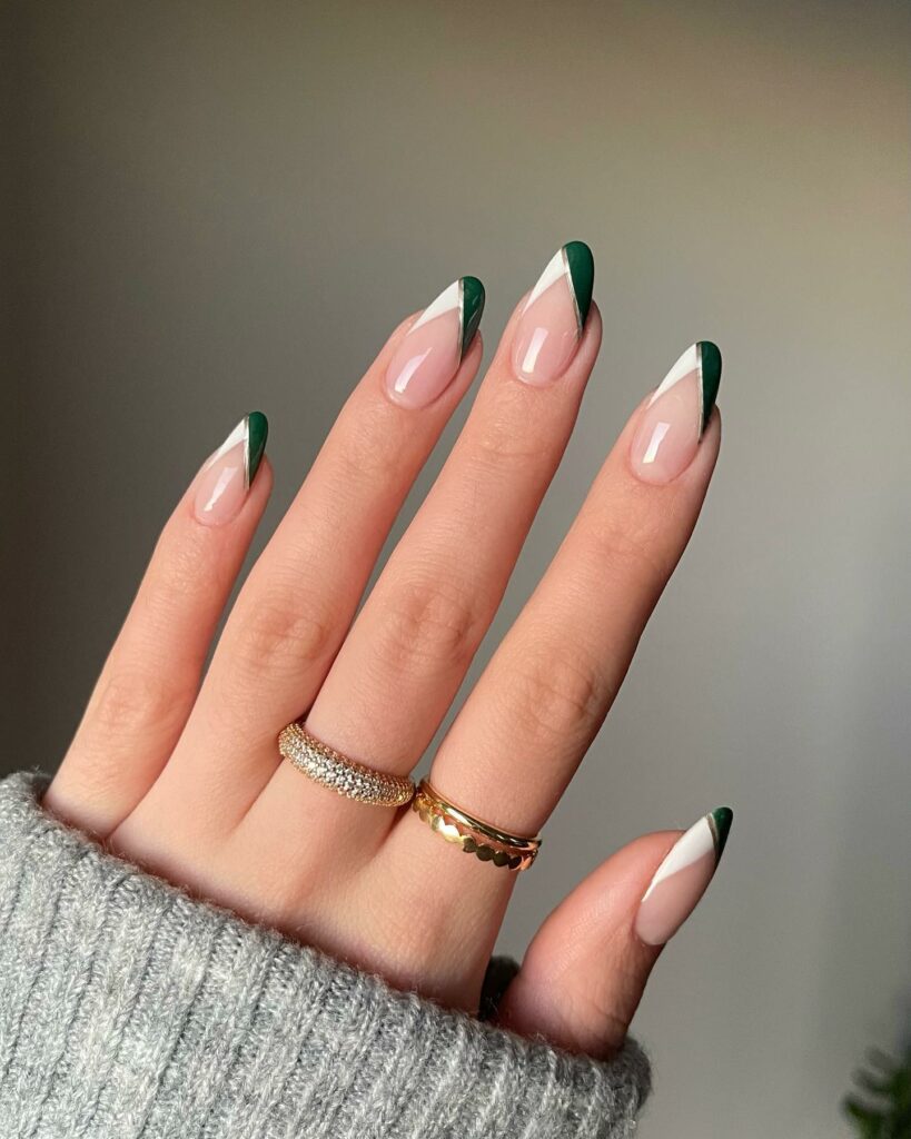 Get Creative with 39 Cute Short Nails Designs for 2024 48 Geometric Emerald