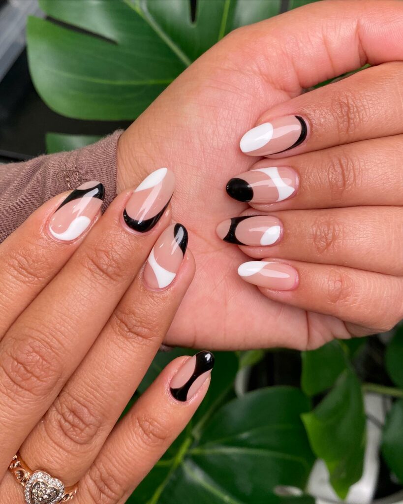 Try in 2024: 39 Latest Short Almond Nail Designs 25 Geometric French