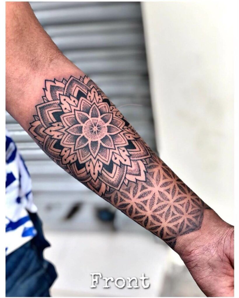 12+ Geometric Half Sleeve Tattoo Ideas To Inspire You! 17 Geometric Mandala Half Sleeve Tattoo