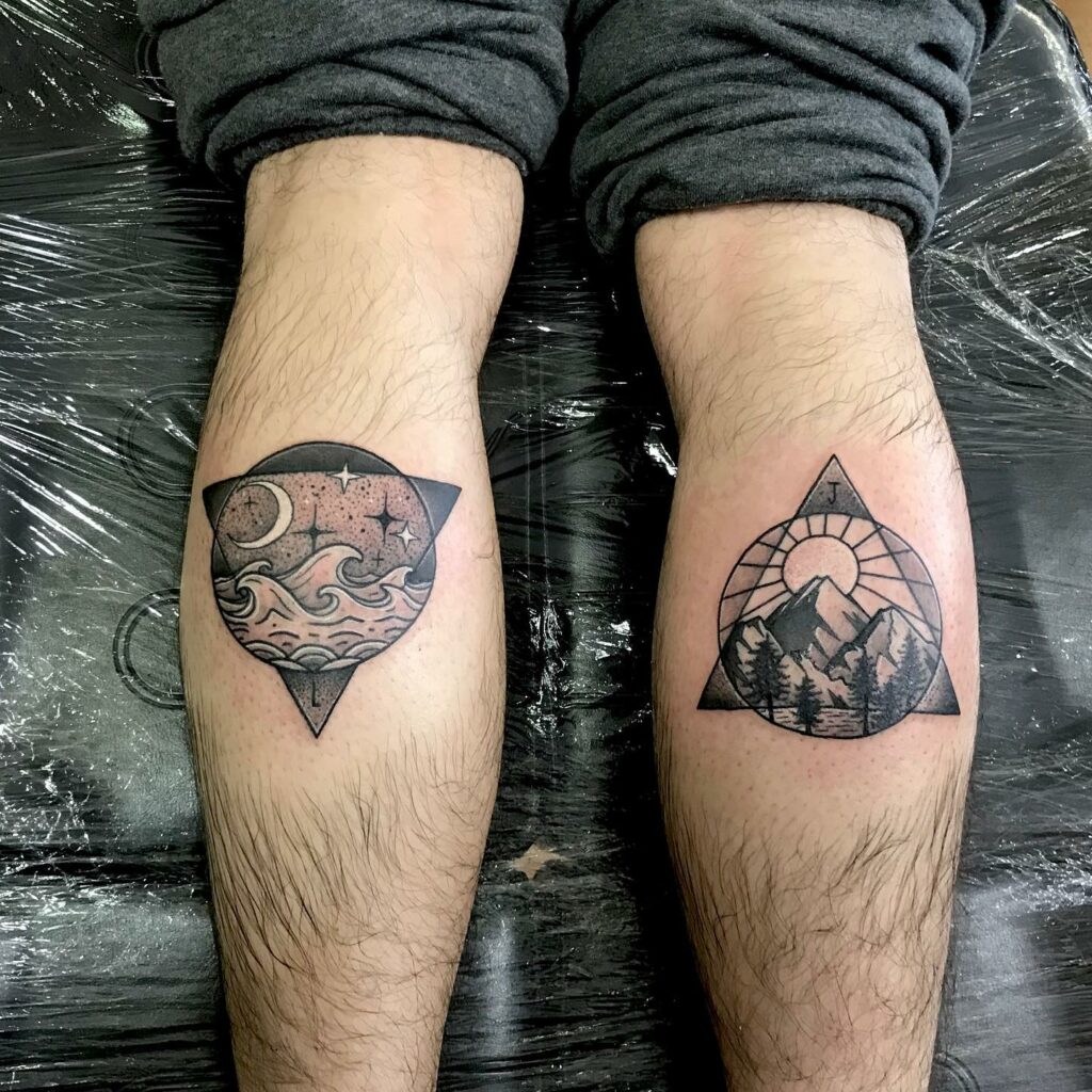 11+ Outdoors Tattoo Ideas That Will Blow Your Mind! 14 Geometric Nature Tattoo