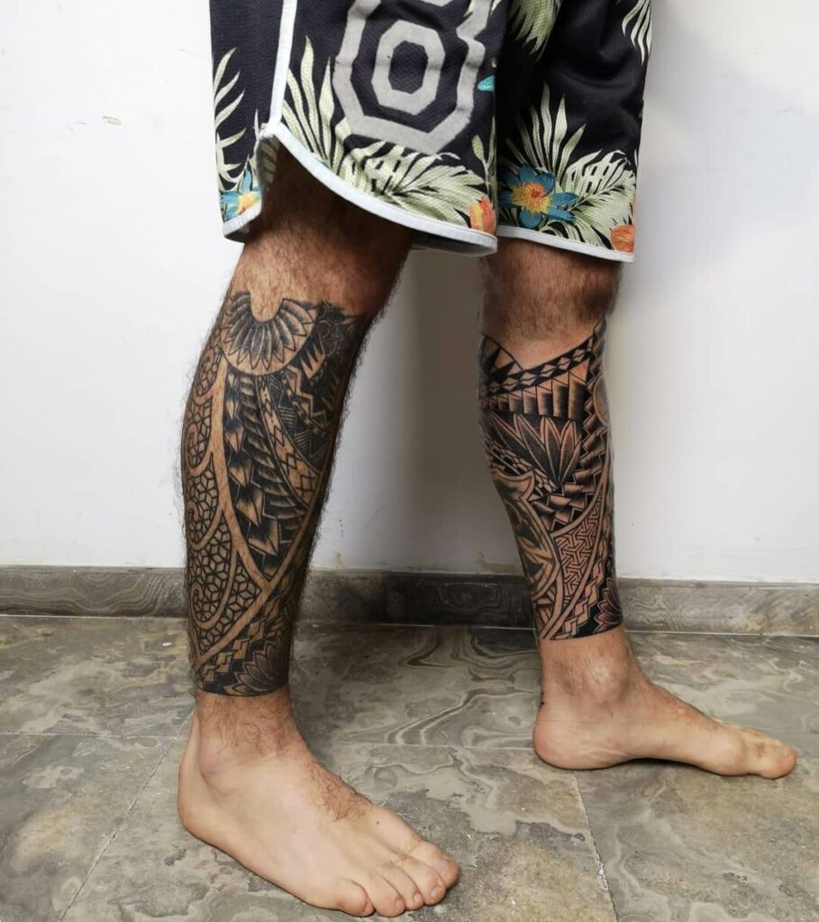 12+ Leg Tribal Tattoo Ideas To Inspire You! 18 Geometric Patterns Tattoos For Men