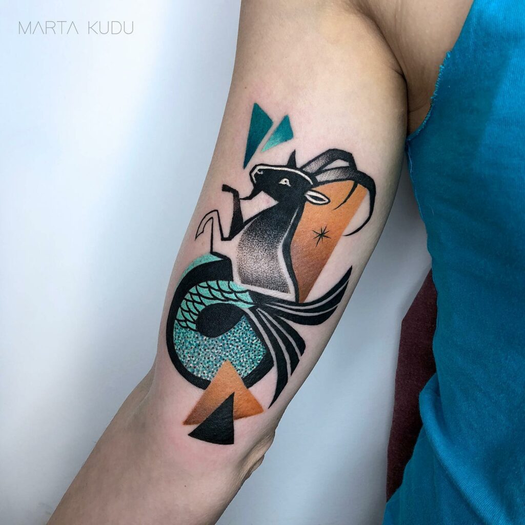 12+ Girly Capricorn Sign Tattoo Ideas To Inspire You! 18 Geometric Shapes Girly Capricorn Tattoo