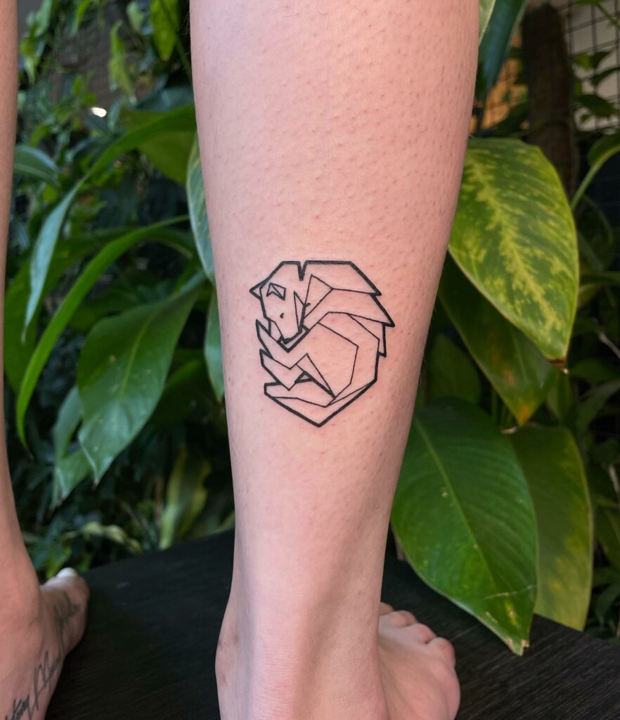 12+ Dog Outline Tattoo Ideas To Inspire You! 14 Geometrical Outline Dog Tattoo
