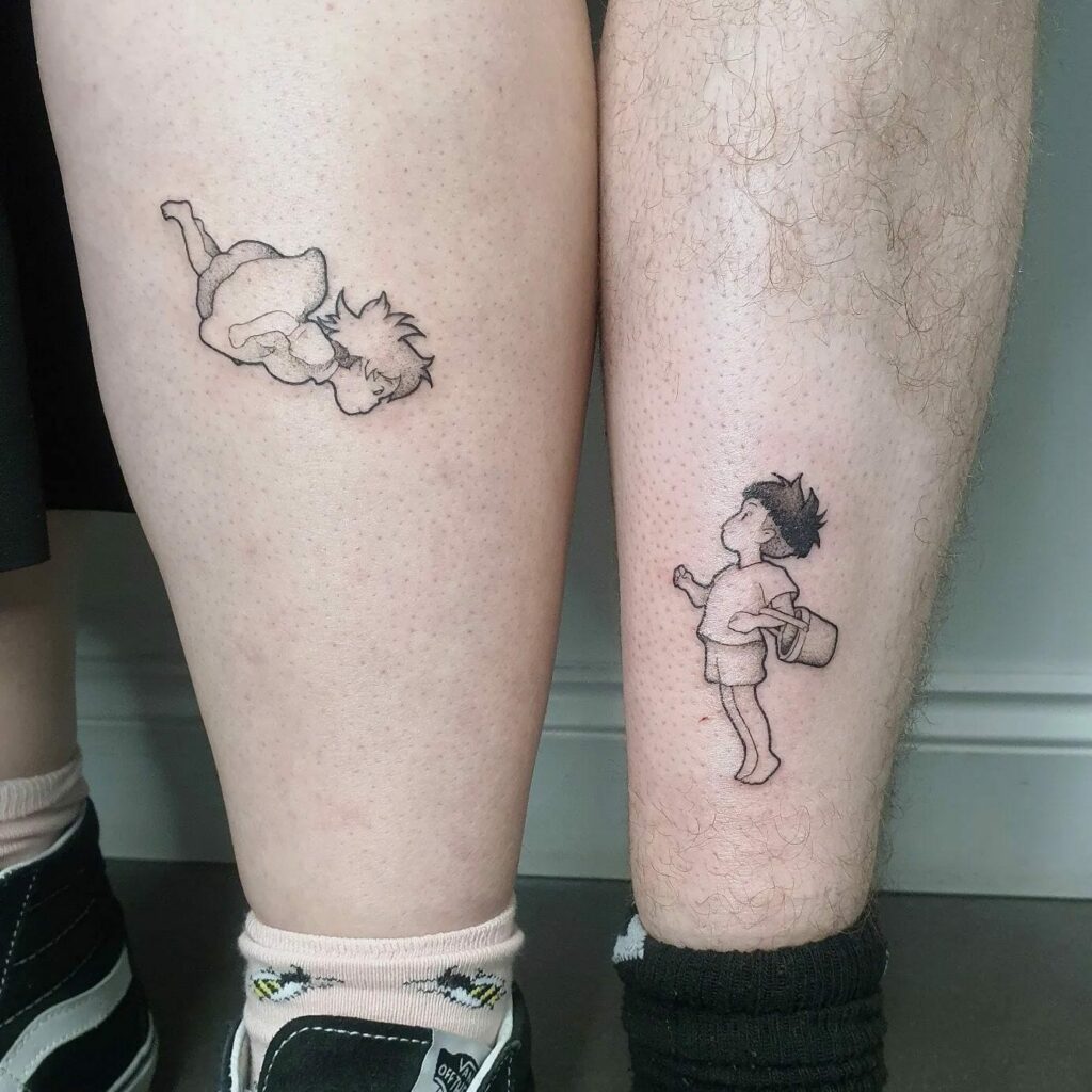 11+ Small Shin Tattoo Ideas That Will Blow Your Mind! 14 Ghibli Style Small Leg Tattoos