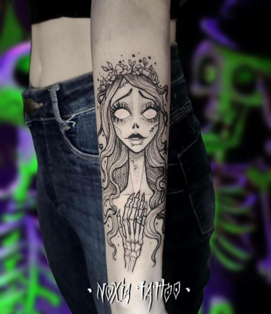 11+ Corpse Bride Tattoo Ideas That Will Blow Your Mind! 18 Ghostly Corpse Bride Tattoo