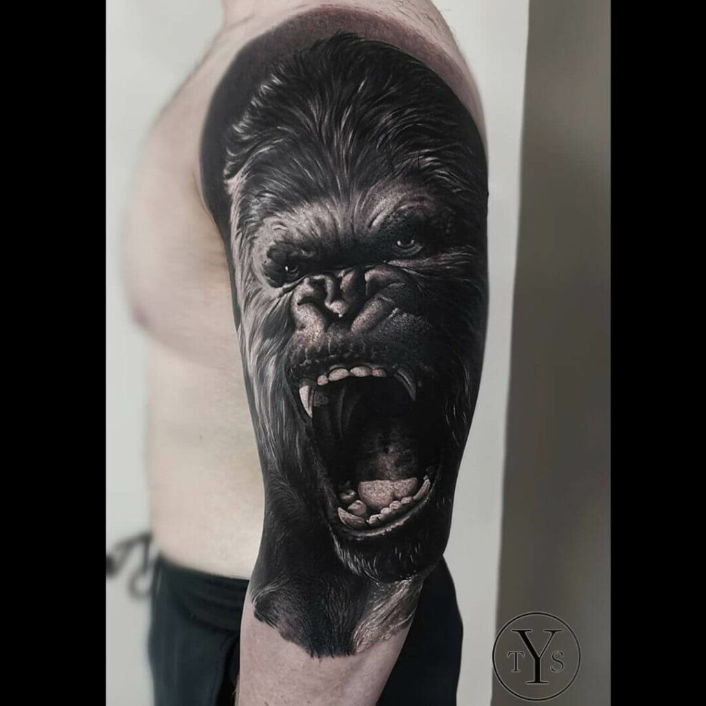 11+ King Kong Tattoo Ideas That Will Blow Your Mind! 14 Gigantic King Kong Tattoo Sleeve