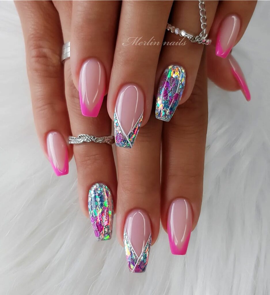 Trendy Short Coffin Nail Designs to Inspire You in 2024 ⚰️ 27 Glam short coffin nails