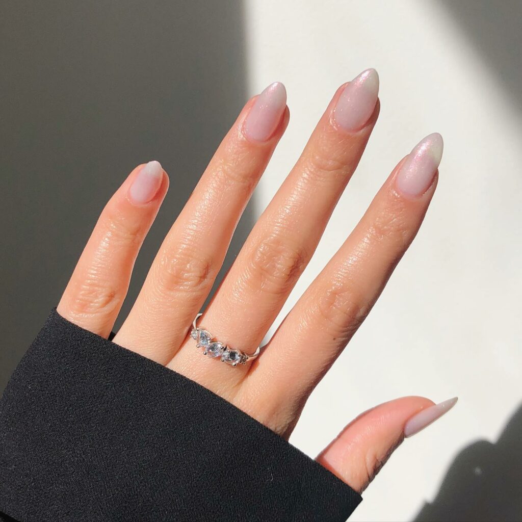 20 Latest Hailey Bieber-Inspired Glazed Donut Nail Ideas To Try In 2024! 18 Stiletto Glazed Donut Nails
