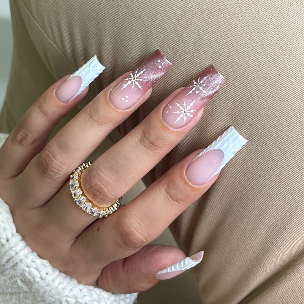 Celebrate with 30 Christmas Coffin Nail Ideas in 2024 25 Glistening Christmas Coffin Nails