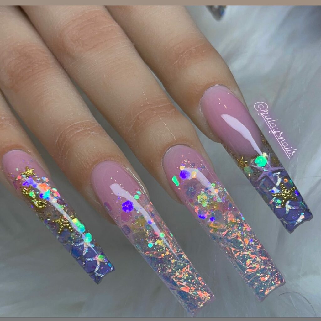 17 Latest Mermaid Nail Designs You Need To Try In 2024! 26 Glitter Acrylic Mermaid Nails