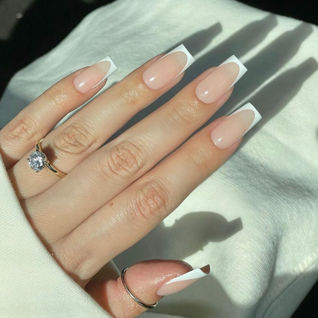 26 LATEST FRENCH MANICURE IDEAS TO TRY IN 2024! 26 Glittering Heights