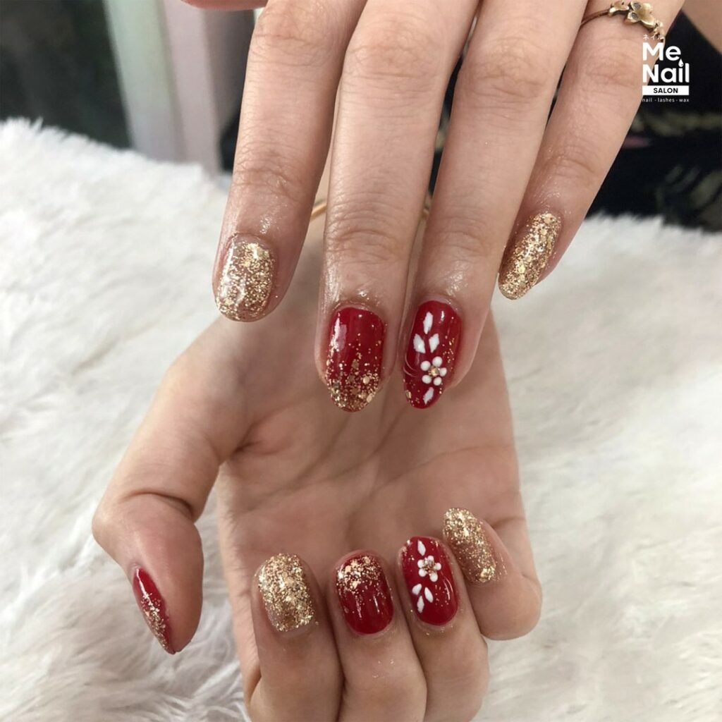 34 Latest Red and Gold Nail Designs To Try In 2024! 34 Glittery Red and Gold Nails