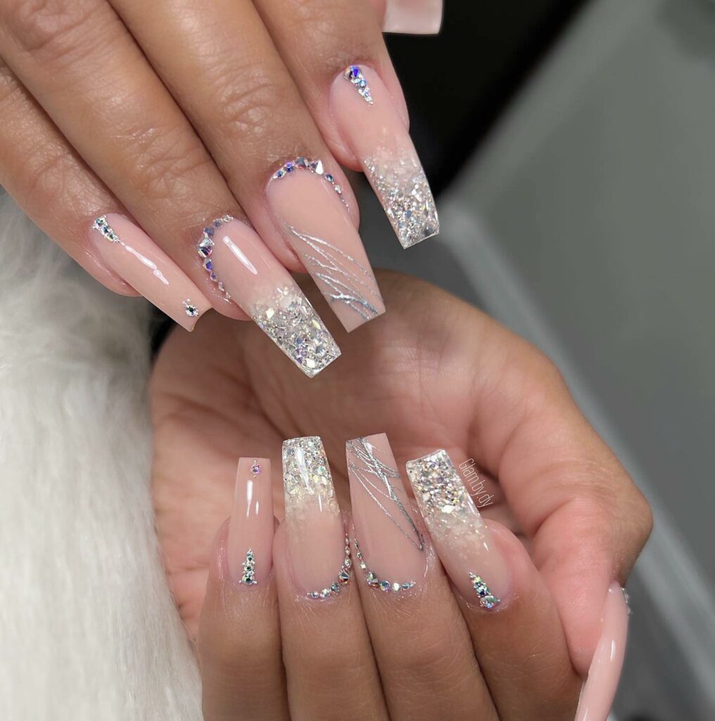 Experiment with 40 Fresh White Tip Nail Ideas for 2024 30 Glitzy and Glam