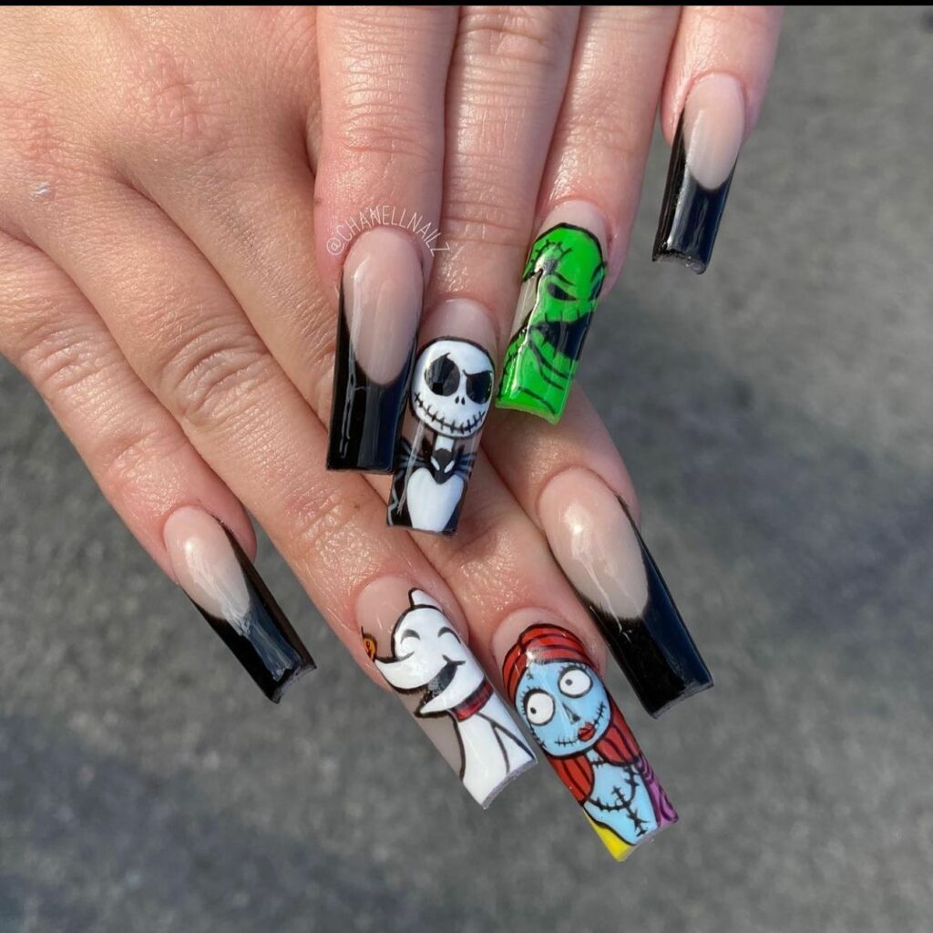 30 Latest Nightmare Before Christmas Nails Ideas! 33 Glossy Nightmare Before Christmas Nails