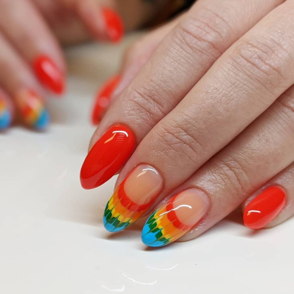 Get Artsy with 25 Tie-Dye Nail Designs in 2024 17 Glossy Pastel Tie-Dye Nails