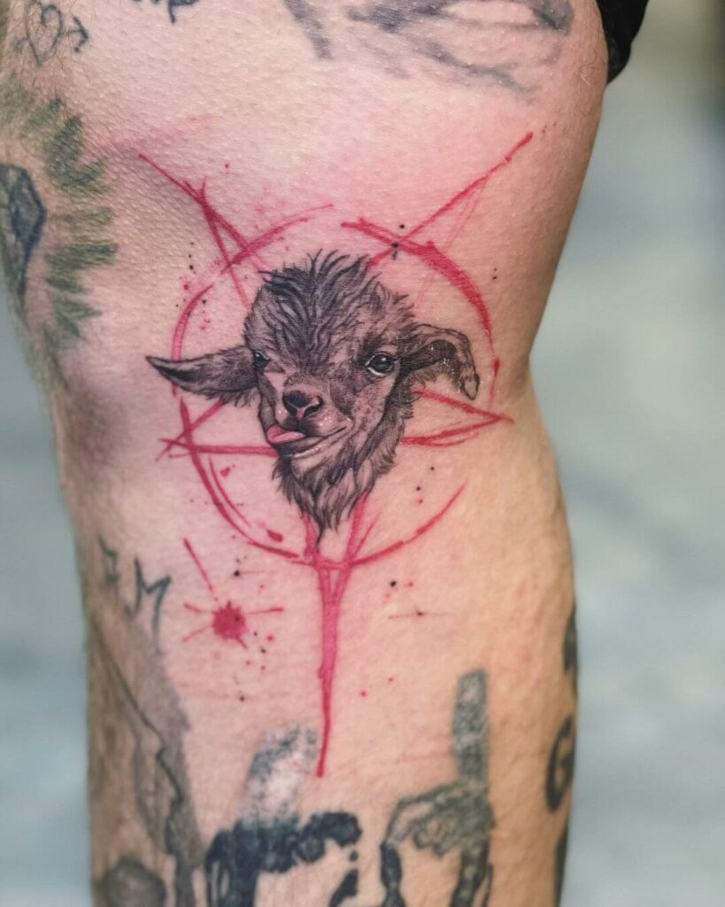 11+ Cute Goat Tattoo Ideas That Will Blow Your Mind! 16 Goat Head And The Symbol