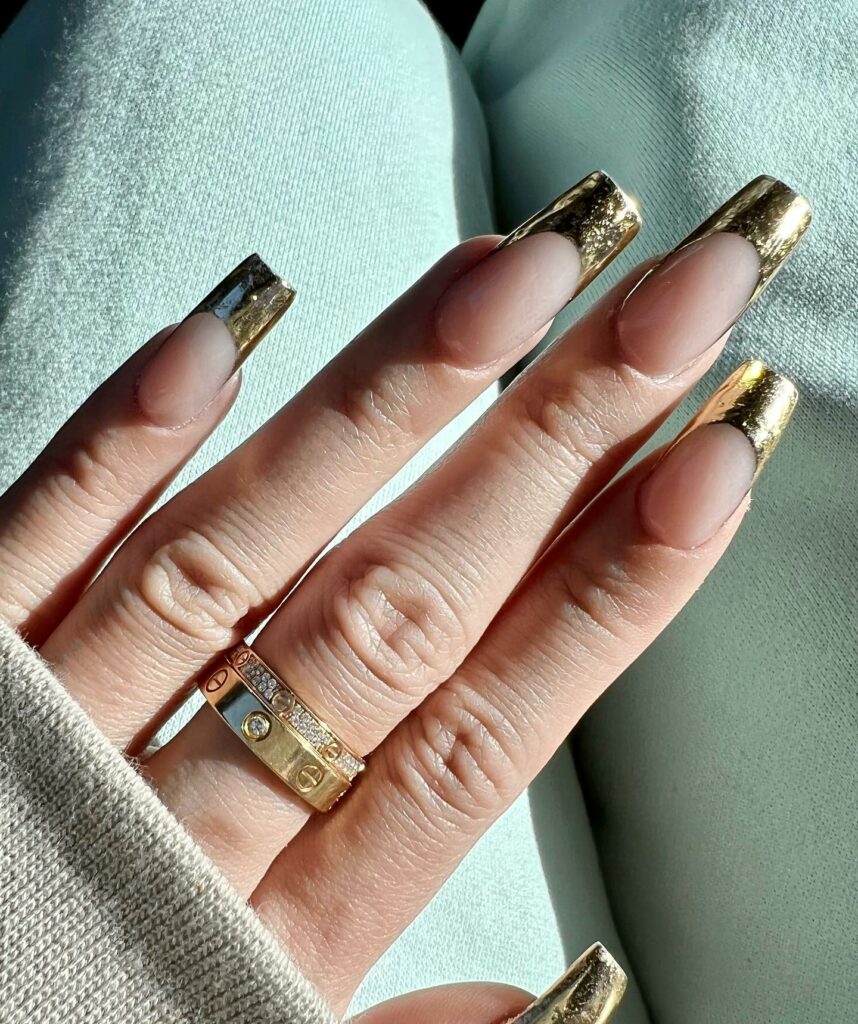 25 Latest Square Nail Designs To Try In 2024! 26 Gold Dip