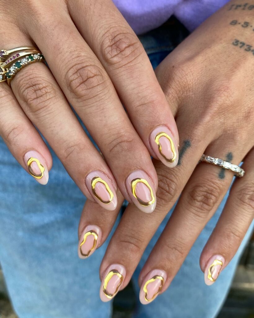 Discover 40 Short White Nail Designs for 2024 33 Gold and white short
