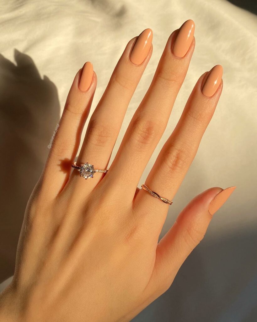 Feel Elegant with 20 Blush Nail Designs for 2024 25 Gold blush nails