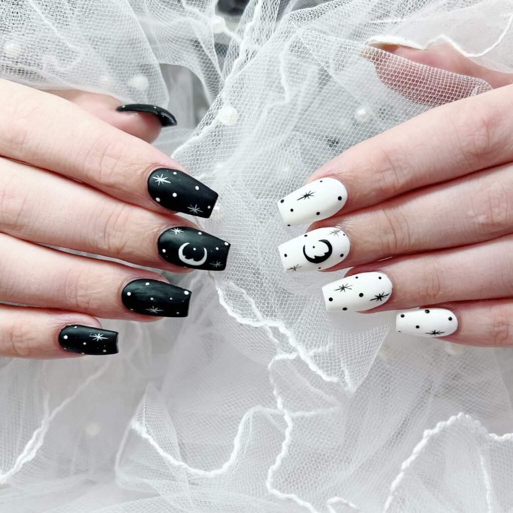 Explore 19 Fresh Star Nail Designs for 2024 14 Goodnight Moon
