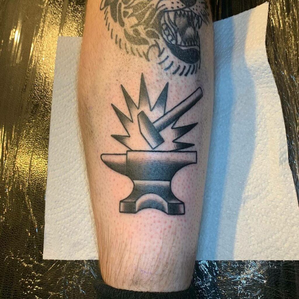 11 Latest Anvil Tattoos To Inspire You In 2024! 15 Gorgeous Anvil And Hammer Tattoo For Metalworkers